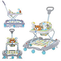 >>> Детские ходунки Bambi M3656A-S-2 с родительской ручкой световые и звуковые эффекты