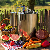 Дистиллятор аппарат бытовой для перегона с холодильником "Эконом" 22 л тм БУДЬМО SHOP из нержавеющей стали