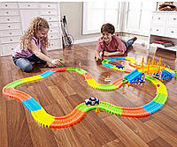 Світний автотрек, Гнучка світна перегонова траса, трек дитячий гнучкий світиться в темряві (360 деталей), HND