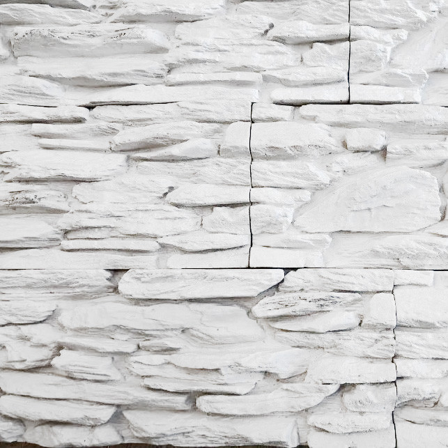 Декоративна гіпсова плитка "Монтана" 0,32 м2/уп. біла