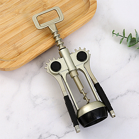 Штопор для вина з ручками X3-68, 18х7см (Металевий гвинтовий штопор)