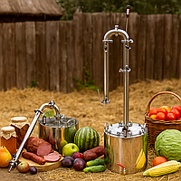 Аппарат бытовой дистиллятор колонна с дефлегматором Вираж 33 л БУДЬМО SHOP 1,5 дюйма