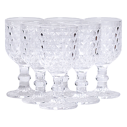 Набір чарок на ніжці 6 шт скляні 50 мл HP-19-107