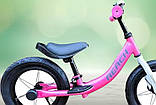 Дитячий велобіг біговел для дівчаток Сталева рама Надувні колеса 12 дюймів Підставка для ніг і підніжка, фото 8