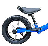 Дитячий біговел велобіг для хлопчика Сталева рама Надувні колеса 12 дюймів Підставка для ніг і підніжка, фото 3