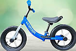 Дитячий біговел велобіг для хлопчика Сталева рама Надувні колеса 12 дюймів Підставка для ніг і підніжка, фото 8