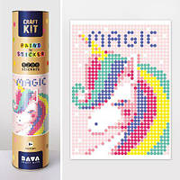 Картина за номерами з наклейками "Єдиноріг" [tsi121566-ТCІ]