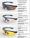 Окуляри RockBros Polarized чорні з синім із змінними лінзами (5 шт.) та вставкою для діоптрій solve, фото 3