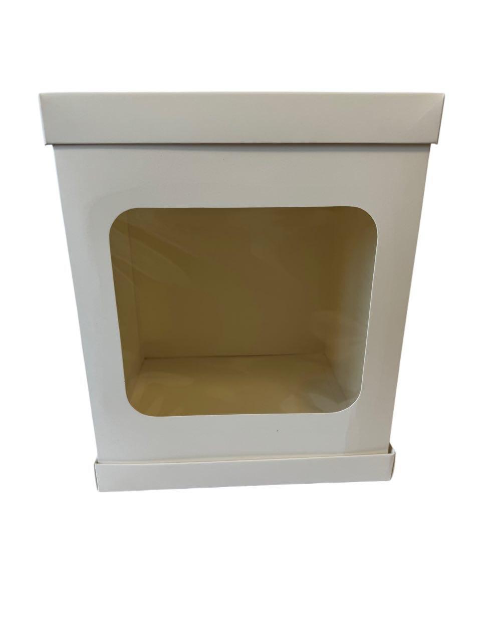 Коробка для торта з вікном з трьох частин, 250*250*300, фото 1