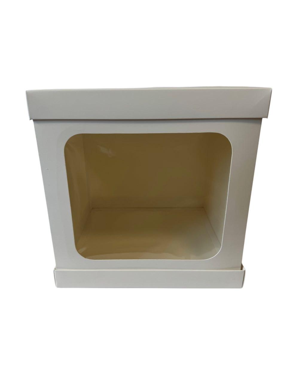 Коробка для торта з вікном з трьох частин, 250*250*250, фото 1