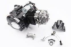 Двигун мопедний в зборі 125куб (Active) - "автомат", чорний, YT-208611