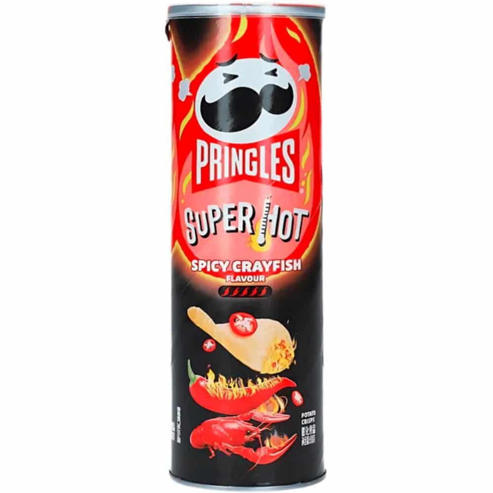 Чипси Pringles Super Hot зі смаком краба сечуанським перцем (Spicy Crayfish) 110г