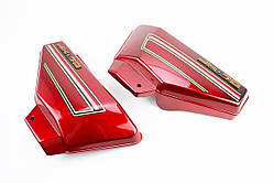 Пластик - кришка бардачка ліва, права к-кт, ЧЕРВОНИЙ, YT-319104