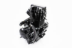 Двигун мотоциклетний в зборі CGT-250cc (водяне охолодження, вторинний довгий вал - під реверс), YT-307121