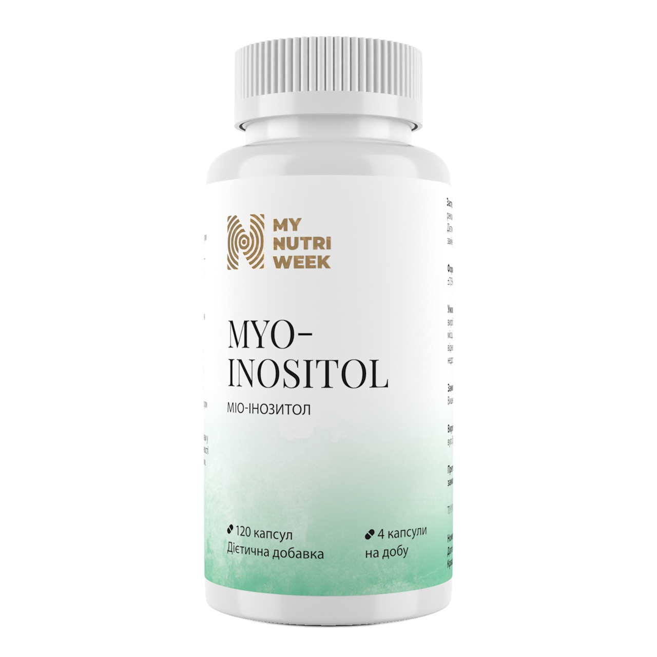 Міо-інозитол, Myo-Inositol, My Nutri Week, 120 капсул