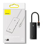УЦІНКА! USB-Хаб Baseus Lite Series 4 in 1 (USB-A to USB 3.0*4) 1m Black, фото 9