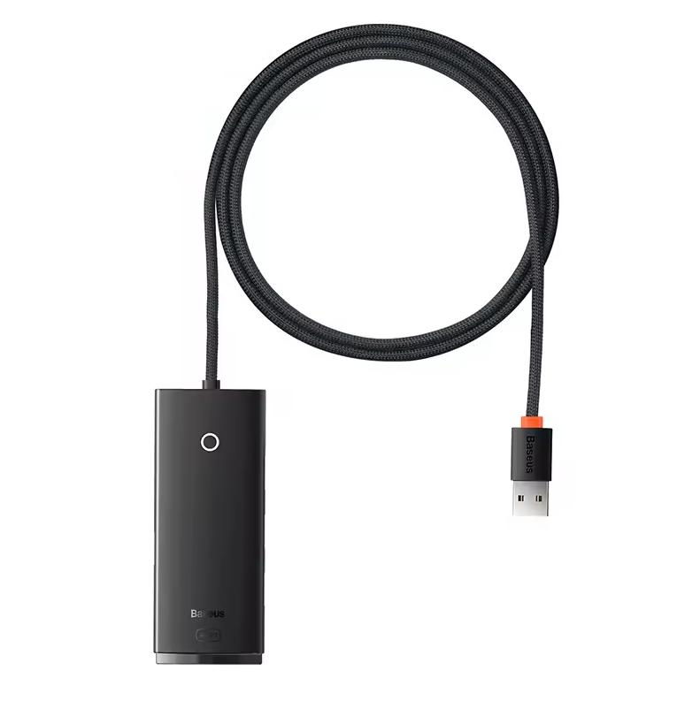 УЦІНКА! USB-Хаб Baseus Lite Series 4 in 1 (USB-A to USB 3.0*4) 1m Black, фото 1