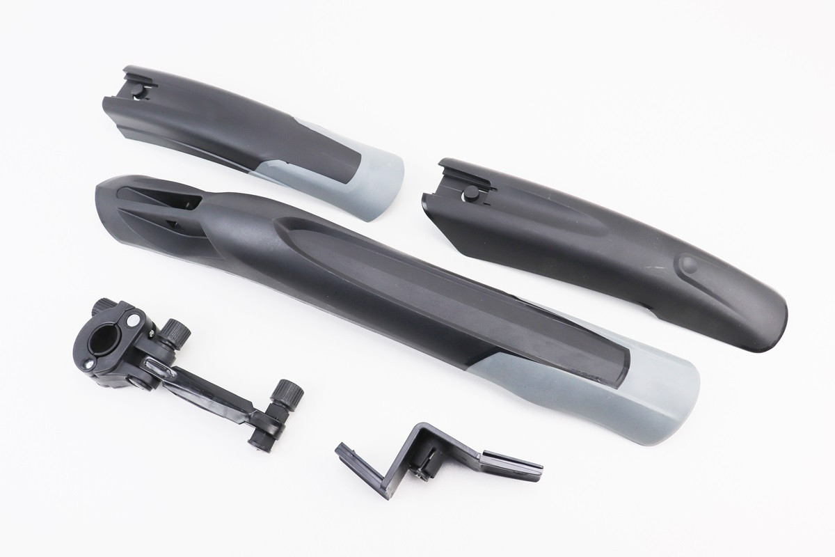 Крила пластмасові 24-26" MTB швидкознімні, чорно-сірі H-N27F/H-N27B, YT-409798, фото 1