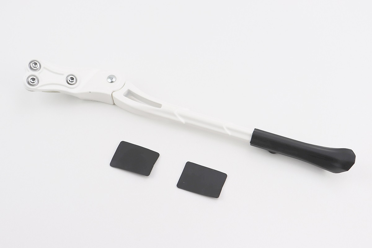 Підніжка бокова задня для 26", кріплення за перо рами, алюмінієва, біла HS-016, YT-409799, фото 1