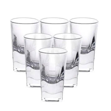 Набір стопок 6 штук 30мл зі скла HP-19-137