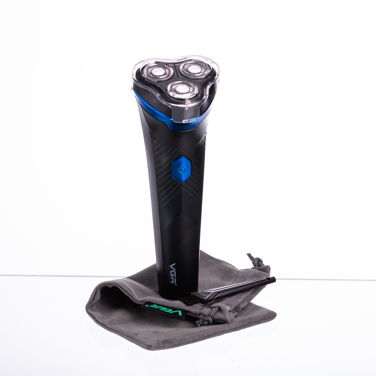 Електробритва для чоловіків роторна для вологого та сухого гоління з дисплеєм VGR V-314, фото 1