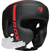 Боксерський шолом RDX F6 KARA Matte Red S (капа в комплекті)