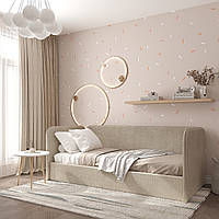 Односпальне ліжко з ортопедичними ламелями 800х2115х1040 мм Бежевий