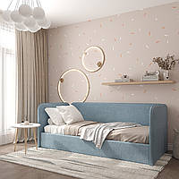 Односпальне ліжко з ортопедичними ламелями 800х2115х1040 мм Лазурний