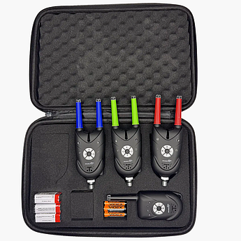 Набір сигналізаторів покльовки 3+1 з пейджером MARLINE JHA-511 у кейсі