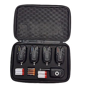 Набір сигналізаторів клювання 4+1 з пейджером MARLINE JHA-522 у кейсі