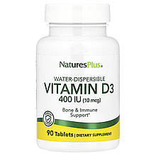 Вітамін D, Vitamin D, Nature's Plus, 400 МО, 90 таблеток