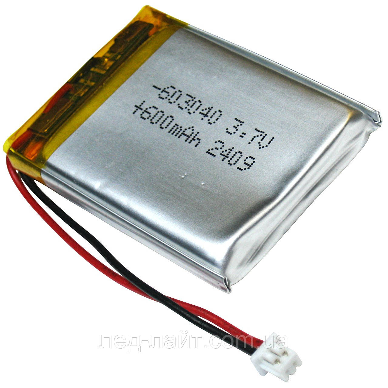 Акумулятор 603040 600mAh 3.7V JST PH 1.25 2P, фото 1