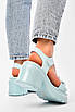 Босоніжки жіночі блакитного кольору 201000T Безкоштовна доставка, фото 3