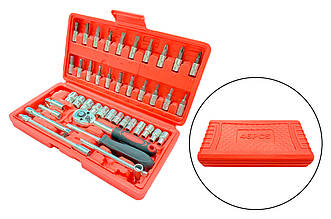 Набір інструменту UNIVERSAL 1/4" 46од (UN46)