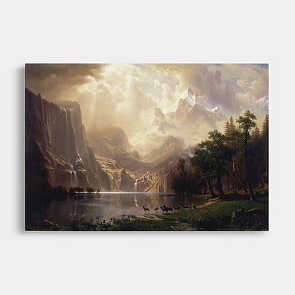 Картина на полотні "Альберт Бірштадт - Серед Сьєрра-Невади, Among the Sierra Nevada, California", 40×60см, фото 1