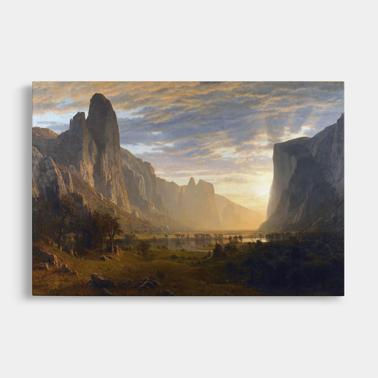 Картина на полотні "Альберт Бірштадт - Долина Йосеміті, Каліфорнія, Looking Down Yosemite Valley", 40×60см