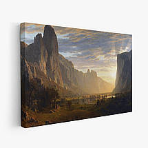 Картина на полотні "Альберт Бірштадт - Долина Йосеміті, Каліфорнія, Looking Down Yosemite Valley", 40×60см, фото 2