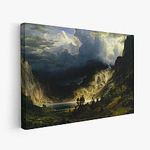 Картина на полотні "Альберт Бірштадт - Шторм у Скелястих горах, Storm in the Rocky Mountains", 40×60см, фото 3