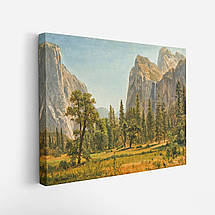 Картина на полотні "Альберт Бірштадт - Водоспад Брайдл-Вейл, Bridal Veil Falls", 45×60см, фото 2