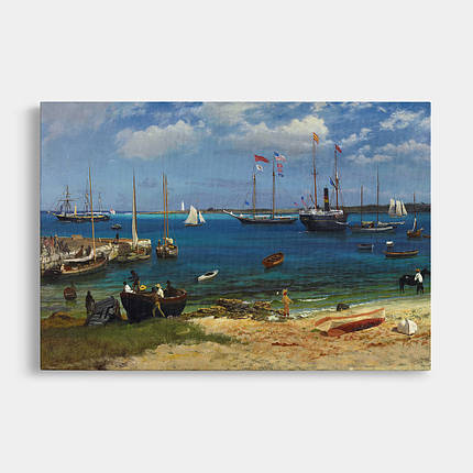 Картина на полотні "Альберт Бірштадт - Харбор Нассау, Nassau Harbor", 40×60см, фото 1