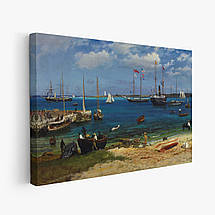 Картина на полотні "Альберт Бірштадт - Харбор Нассау, Nassau Harbor", 40×60см, фото 2