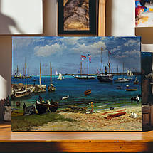 Картина на полотні "Альберт Бірштадт - Харбор Нассау, Nassau Harbor", 40×60см, фото 3