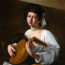 Картина на полотні "Караваджо - Лютніст, Caravaggio", 48×60см, фото 5