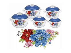 Набір каструль ем. 5-пр. індукційне дно, 2,6/3,5/4,5/5,6/6л EB-1878 ТМ EDENBERG