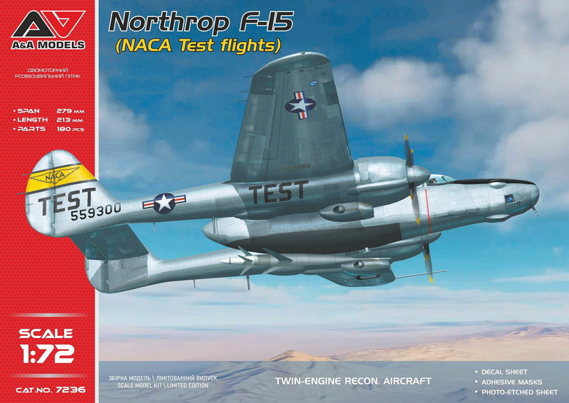 Пластикова модель 1/72 A&A Models 7236 Northrop F-15A "Reporter"