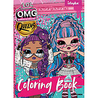 Детская книга-раскраска "L.O.L O.M.G. Queens" LCB14 со стикерами