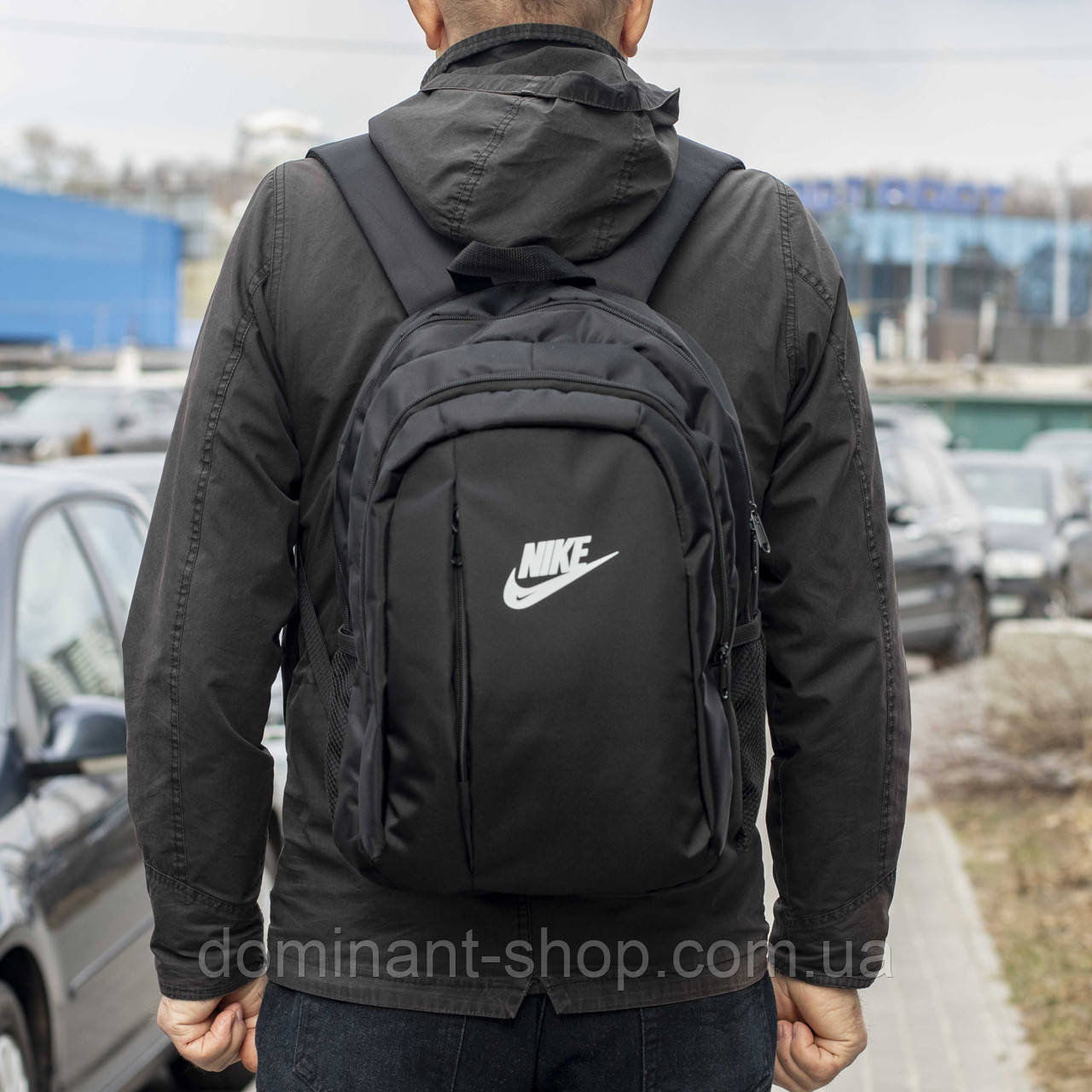 Спортивний рюкзак чоловічий чорний тканинний Nike CORT молодіжний міський портфель, фото 1