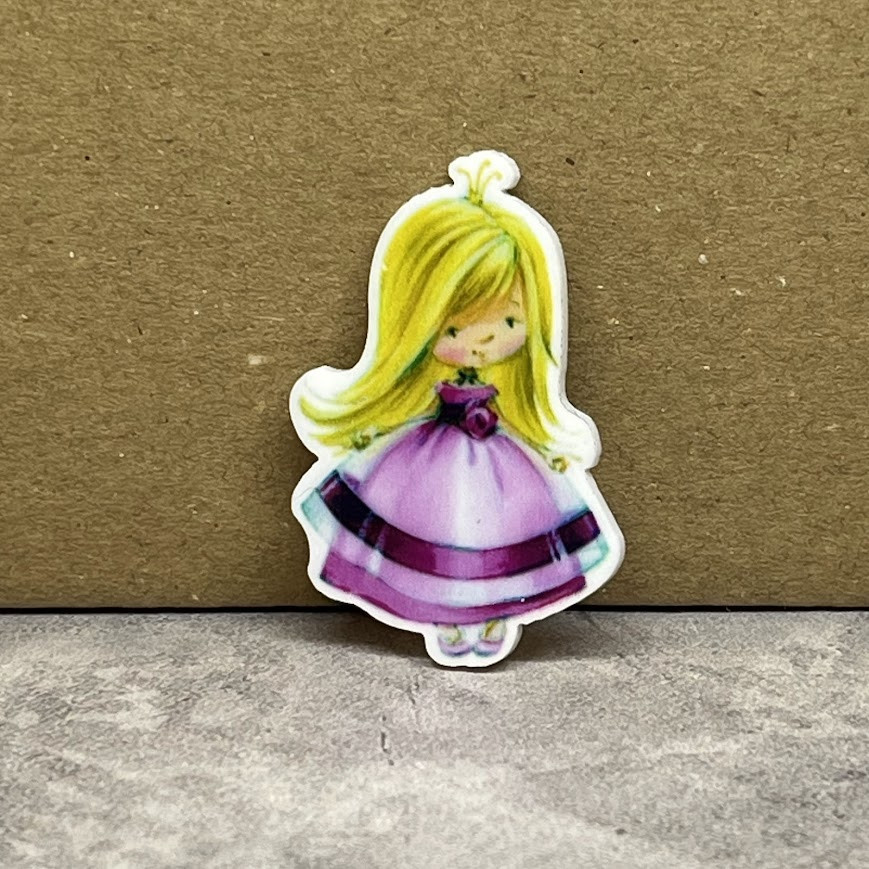 Серединка для бантиків (пластик) Маленька Принцеса, 3,6 см. арт 015213, 1 шт, Різнокольоровий, фото 1