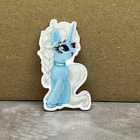Серединка для бантиків Little pony, пластик 4 см, арт 07864, 1 шт, Блакитний
