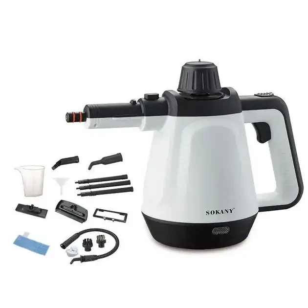 Пароочисник ручний Sokany 1200 Вт з насадками, відпарювач для кухні, меблів та ванної, парове чищення, фото 1